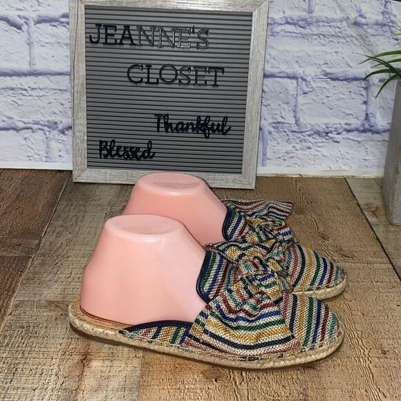 Circus Sam Edelman Lulu Striped Bow Espadrille mules - Picture 13 of 14
